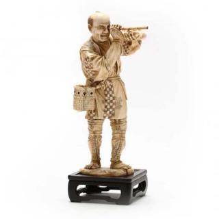 Appraisal: Large Japanese Okimono of Man with Spyglass Meiji period late