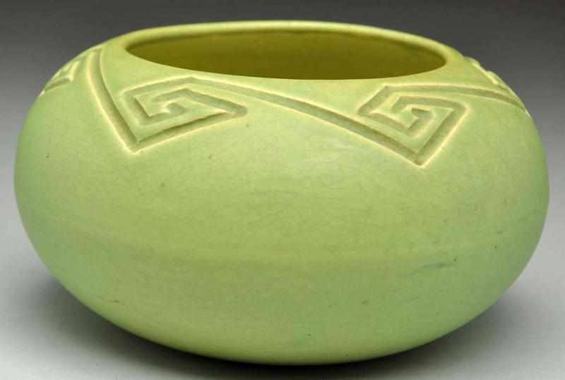 Appraisal: Rookwood Light Green Arts Crafts Bowl Dated Carved design at