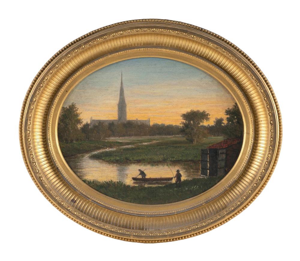 Appraisal: ATTRIBUTED TO BENJAMIN SMITH ROTCH MASSACHUSETTS - VIEW OF SALISBURY