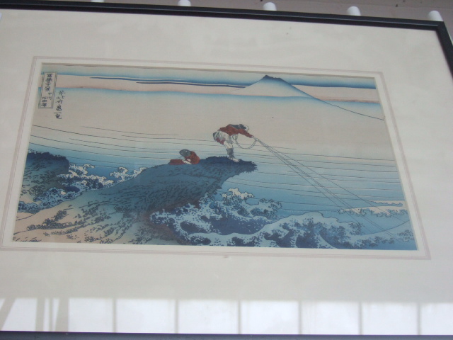 Appraisal: Iitsu Hokusai Kajikazawa in Kai Province fishermen on a jutting