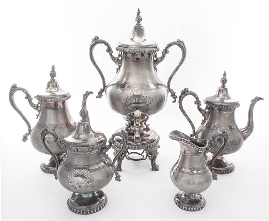 Appraisal: Sale Lot A Meriden Brittania Silver-plate Tea and Coffee Set