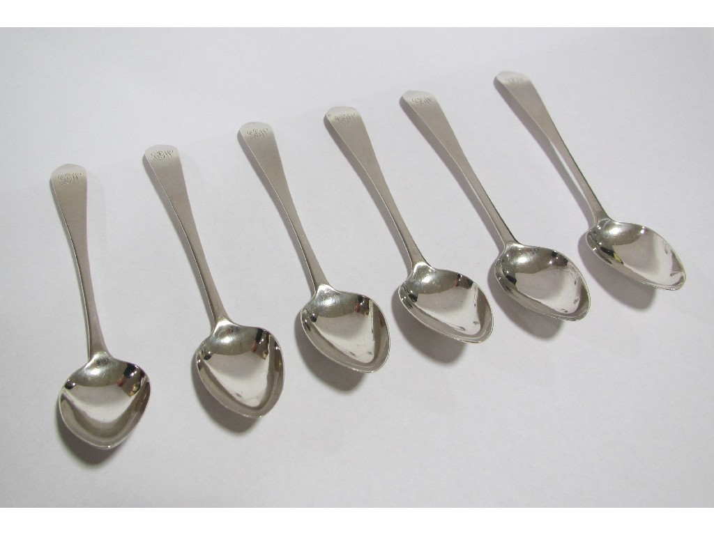 Appraisal: Alexander Henderson Edinburgh six teaspoons engraved with initials circa