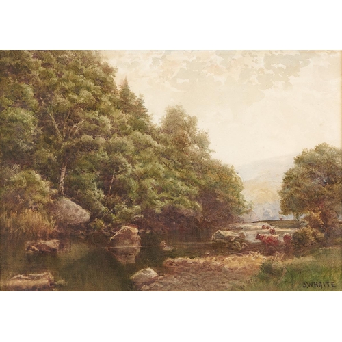 Appraisal: James Whaite Exhibited - - River Scenes a pair both