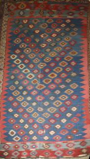 Appraisal: late th c tribal kilim woven in two sections several