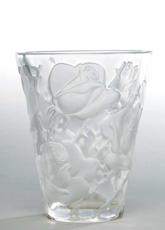 Appraisal: LALIQUE ISPAHAN CRYSTAL VASE French Lalique Ispahan crystal vase of