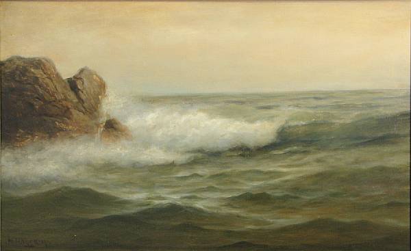 Appraisal: Nels Hagerup Norwegian American - Crashing Waves signed 'N Hagerup'