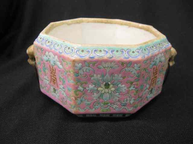 Appraisal: Chinese Porcelain Box octagon signed ''