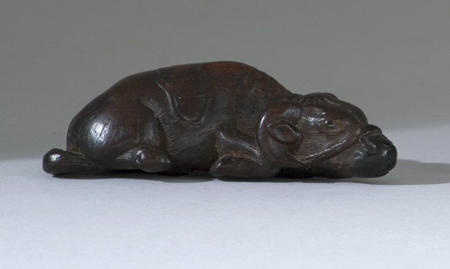 Appraisal: WOOD NETSUKE Early th CenturyBy Rangetsu In the form of