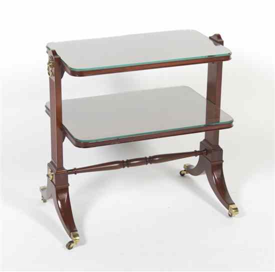 Appraisal: An American Mahogany Etagere Baker with two rectangular tiers having