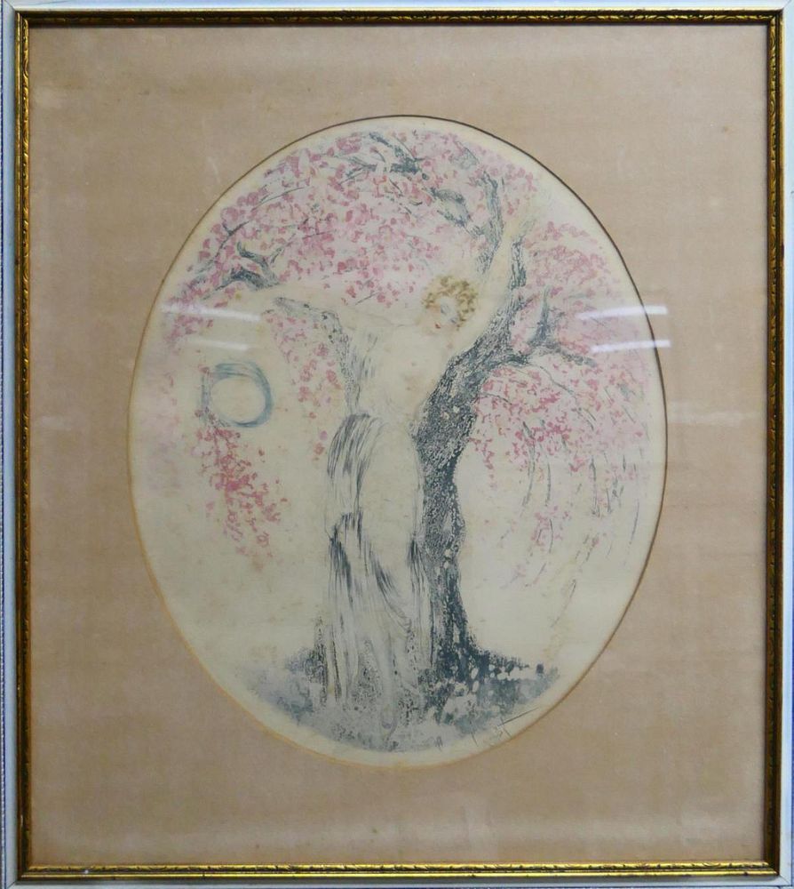 Appraisal: LOUIS ICART FRENCH - HAND SIGNED PRINT Louis Justin Laurent