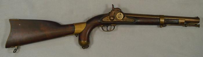 Appraisal: Springfield percussion pistol-carbine cal bbl fitted with detachable shoulder stock