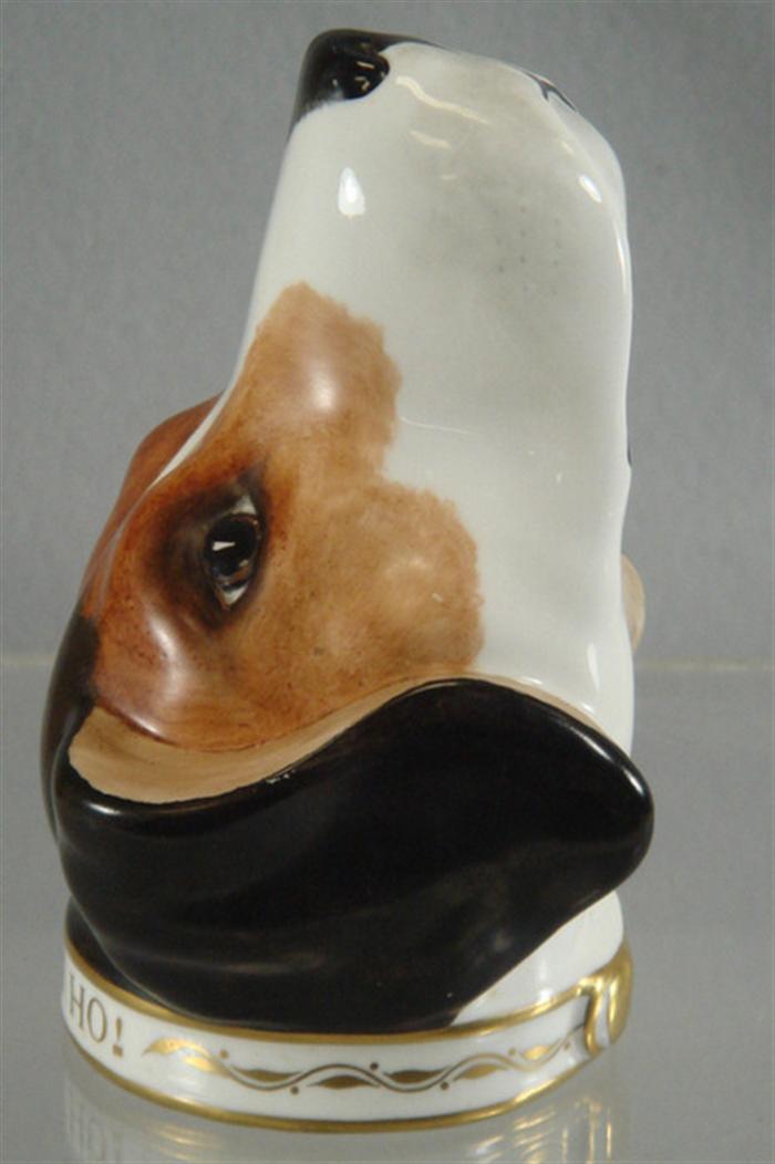 Appraisal: Royal Crown Derby hounds head stirrup cup - Stevenson Hancock