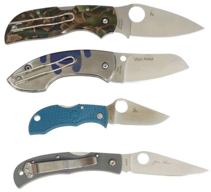 Appraisal: lot of Spyderco folding pocket knives new in box with