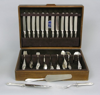 Appraisal: A Boxed Group of Lunt Sterling Silver Flatware and a