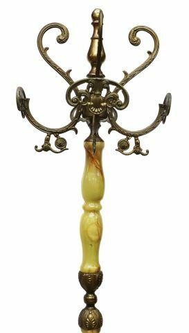 Appraisal: Italian standing hall tree early th c four gilt metal