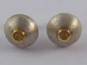 Appraisal: A pair of white metal tests silver earrings with untested