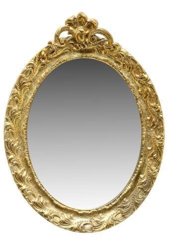 Appraisal: Italian Louis XV style giltwood mirror th c shell and