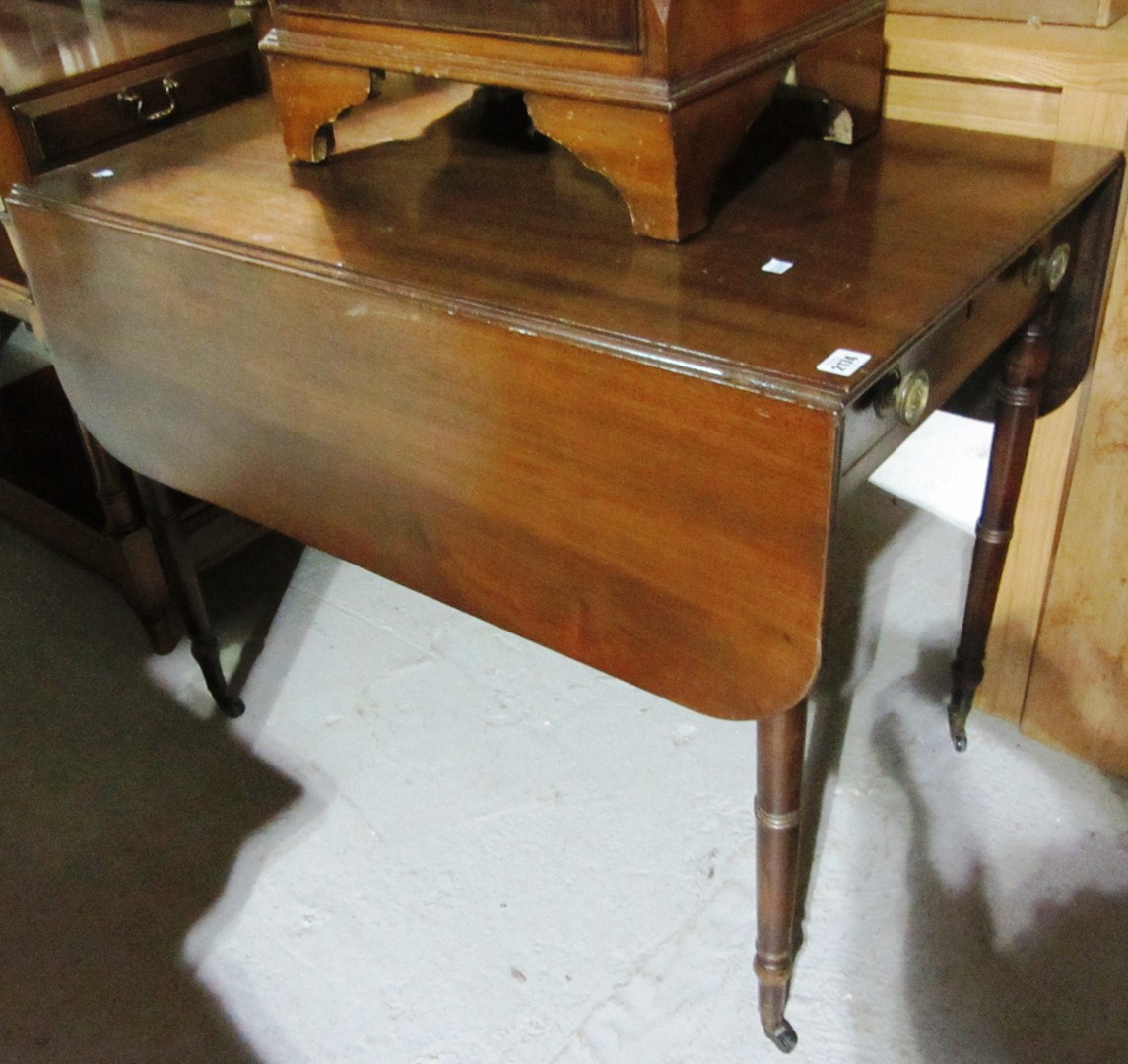 Appraisal: A th century mahogany drop flap Pembroke table