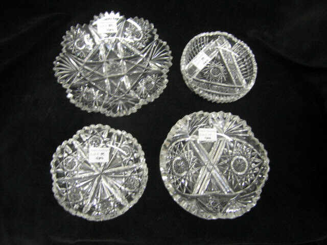 Appraisal: Cut Glass Dishes brilliant period