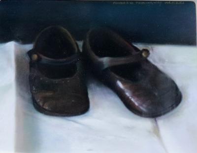 Appraisal: Andrew Hemingway British born Still Life with Shoes signed and