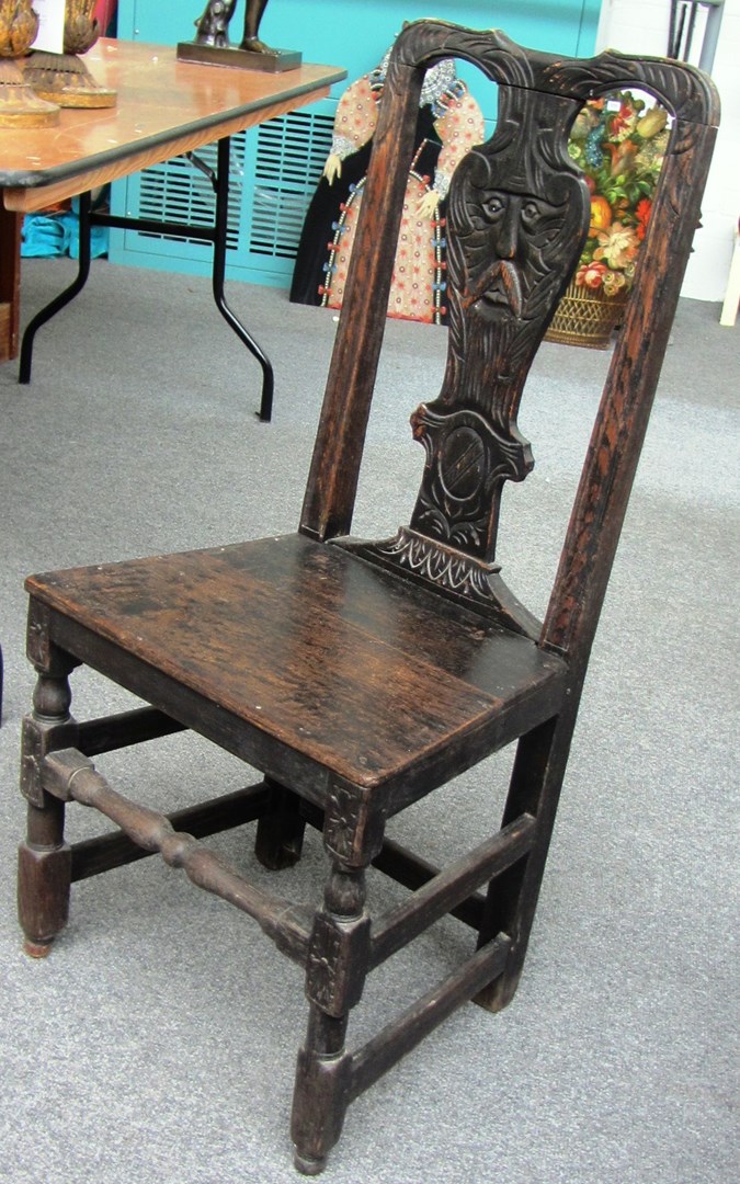 Appraisal: A pair of Charles II style oak single chairs with