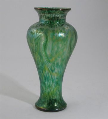 Appraisal: A Loetz glass vase slender baluster form with everted rim