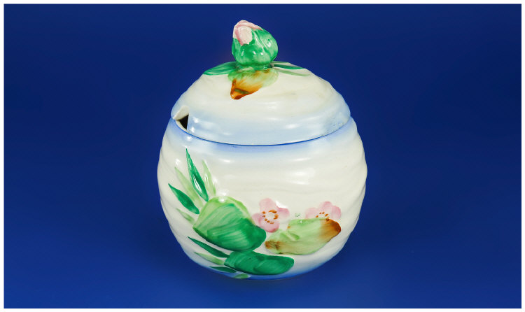 Appraisal: Clarice Cliff 's Preserve Pot and Cover floral design of