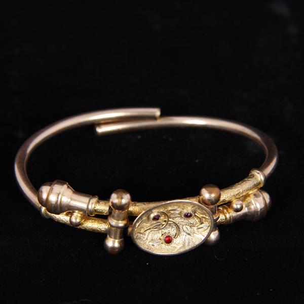 Appraisal: Aesthetic Victorian rose and yellow gold filled bypass wrap style