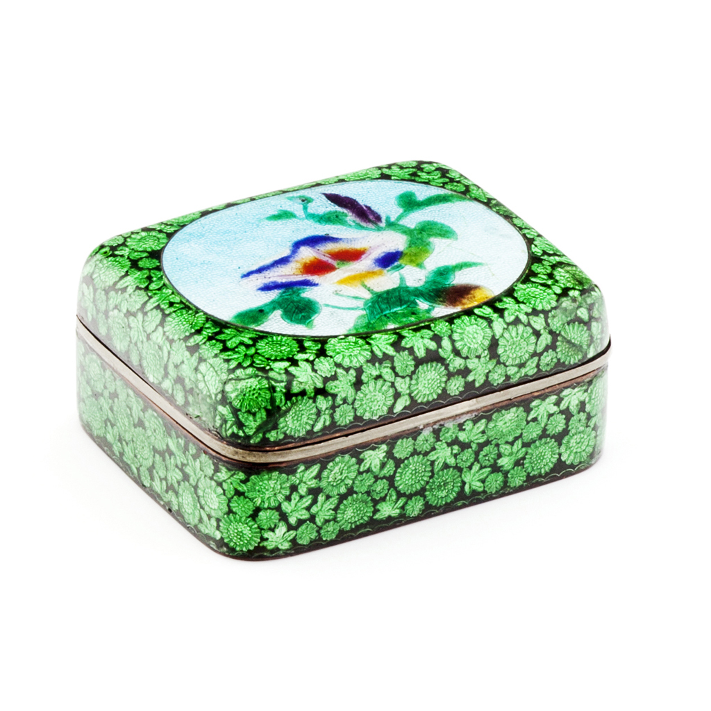 Appraisal: JAPANESE CLOISONNE BOX AND COVER MEIJI PERIOD of rectangular form