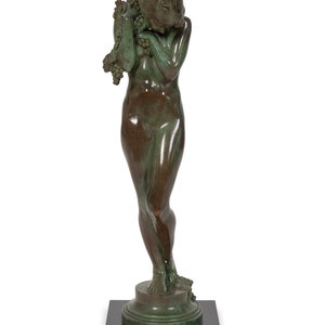 Appraisal: Harriet Whitney Frishmuth American - Sweet Grapes patinated bronze Inscribed