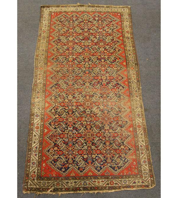 Appraisal: Persian Hamadan Oriental Rug x hand-made imported ca navy blue