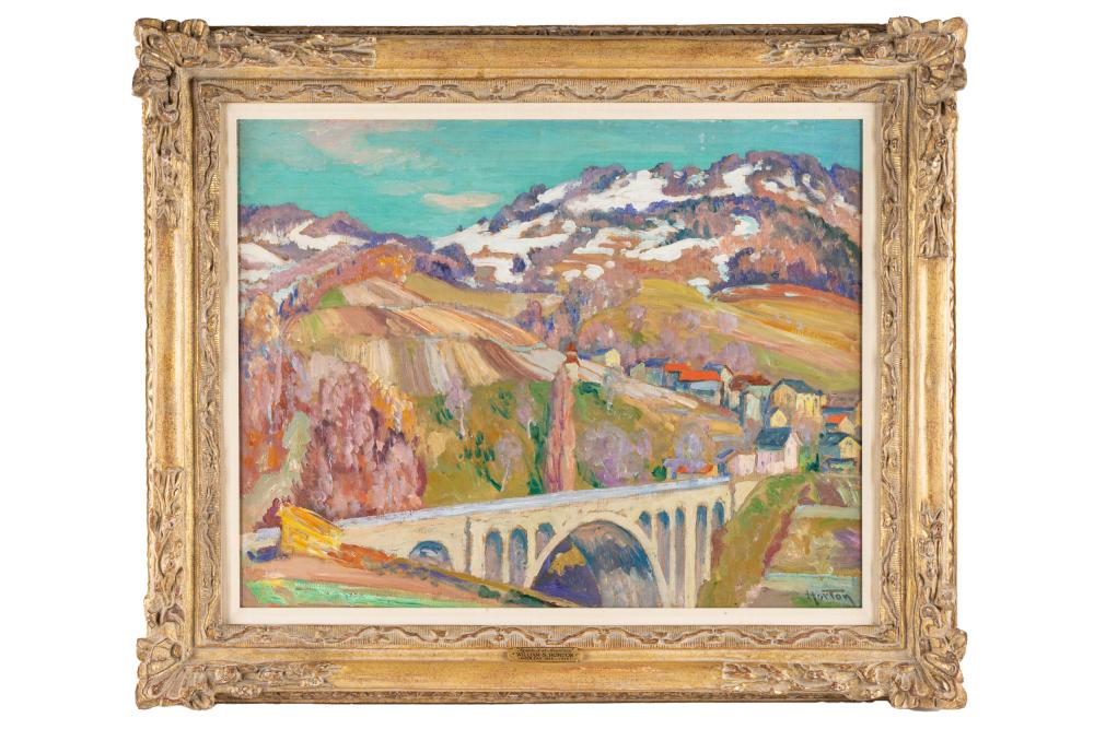 Appraisal: WILLIAM SAMUEL HORTON - AQUEDUCT AT MOUNTAIN oil on board