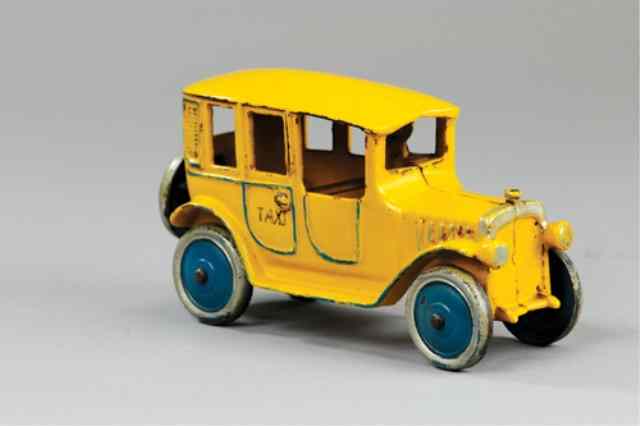 Appraisal: ARCADE NO YELLOW CAB Small scale cast iron taxi painted