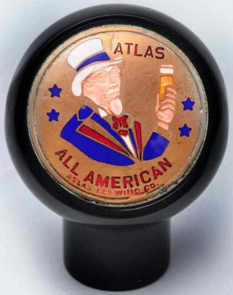 Appraisal: Atlas All American Beer Tap Knob Clean example with just