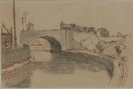 Appraisal: Roland Wakelin - Waverton Bridge pen and pencil signed 'R