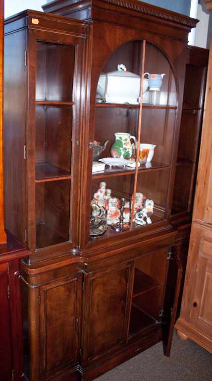 Appraisal: Georgian style mahogany china cupboard Estimate - No condition report