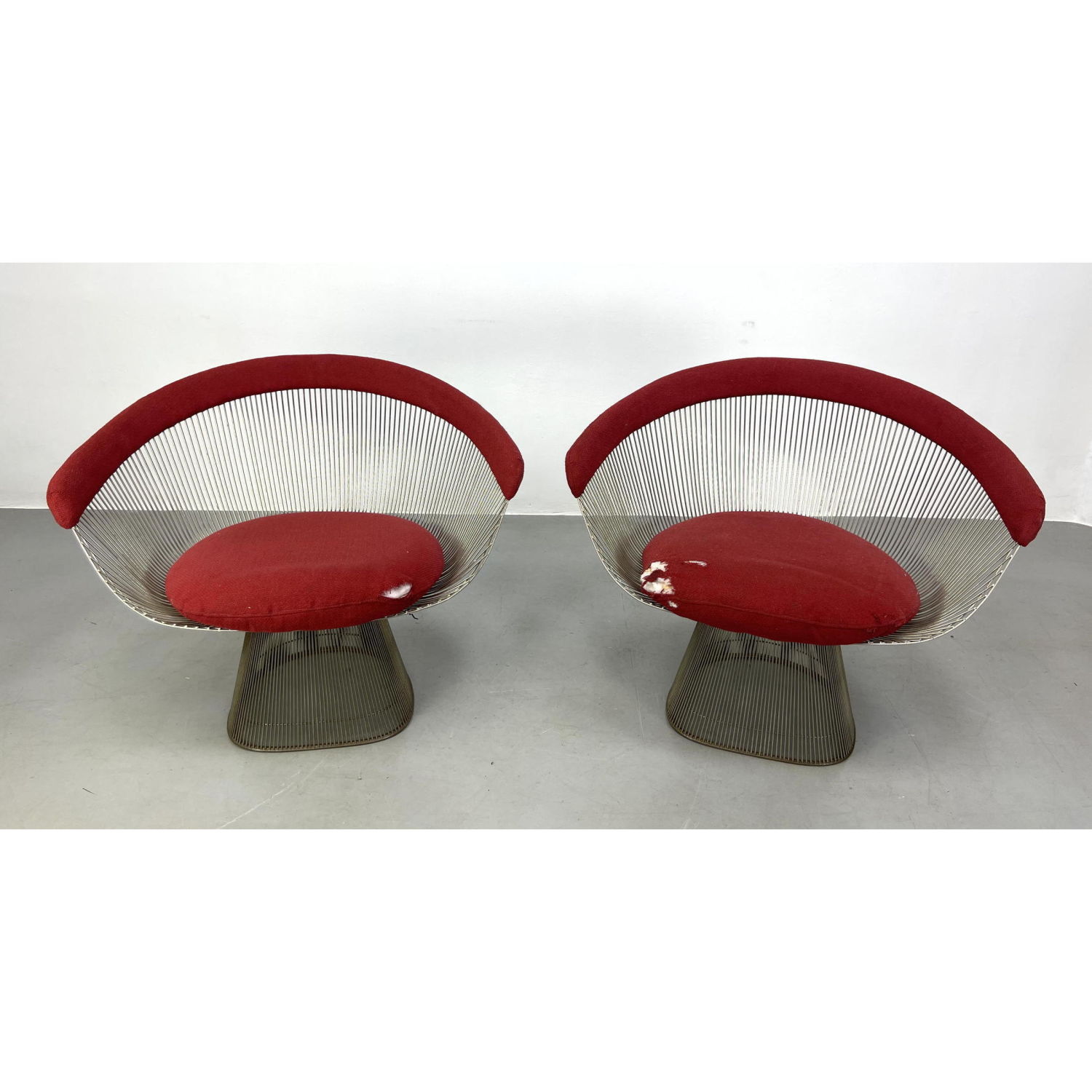 Appraisal: Pair of Warren Platner Knoll Vintage Lounge Chairs Dimensions H