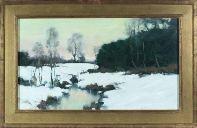 Appraisal: American School Landscape Oil on canvas Ca signed illegibly lower