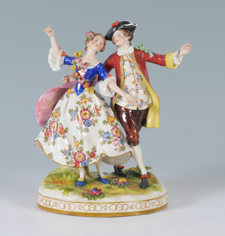 Appraisal: OLDEST VOLKSTEDT PORCELAIN FIGURE COUPLE DANCING Figure of a couple