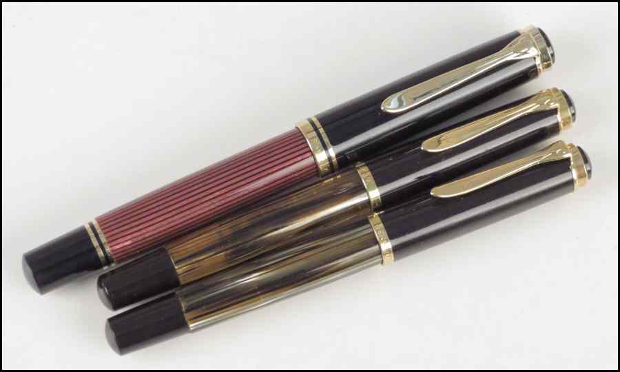 Appraisal: TWO PELIKAN FOUNTAIN PENS Both with karat gold nibs Together