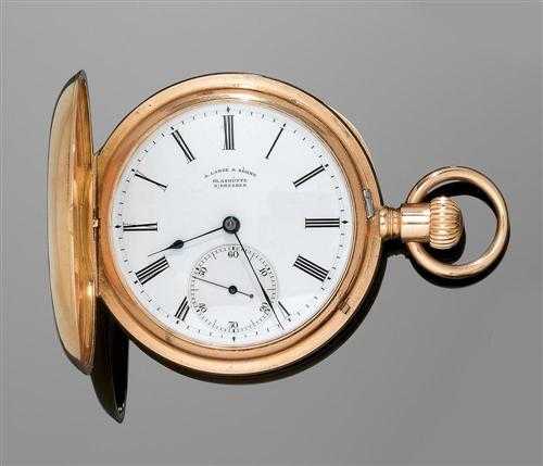 Appraisal: SAVONNETTE POCKET WATCH LANGE S HNE GLASH TTE ca Pink