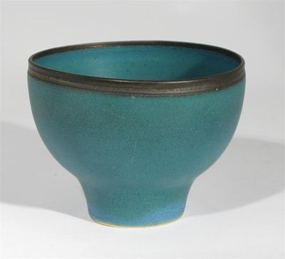 Appraisal: A porcelain bowl by Abdo Nagi glazed to the foot