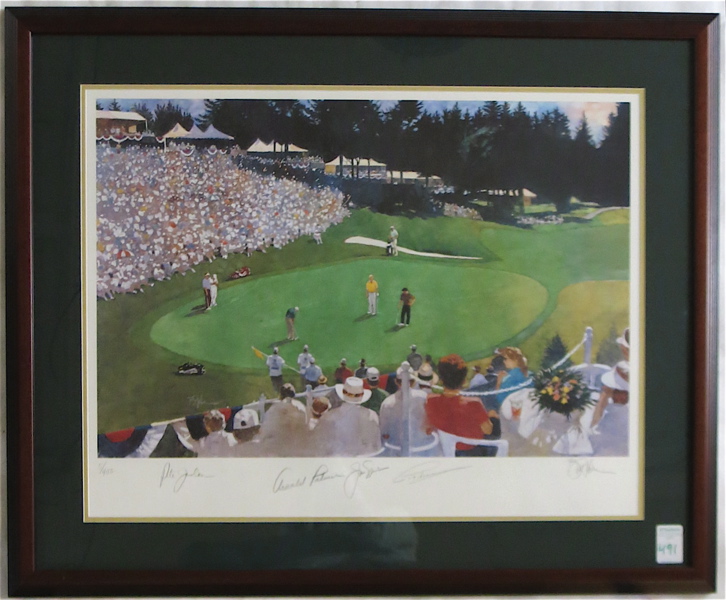 Appraisal: AUTOGRAPHED GOLF PRINT FRED MEYER CHALLENGE by Bart Forbes with