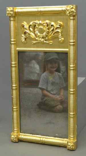 Appraisal: th c Federal gilt mirror '' x ''