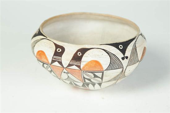 Appraisal: AMERICAN INDIAN POT Acoma New Mexico ca Two-tone thunderbird designs