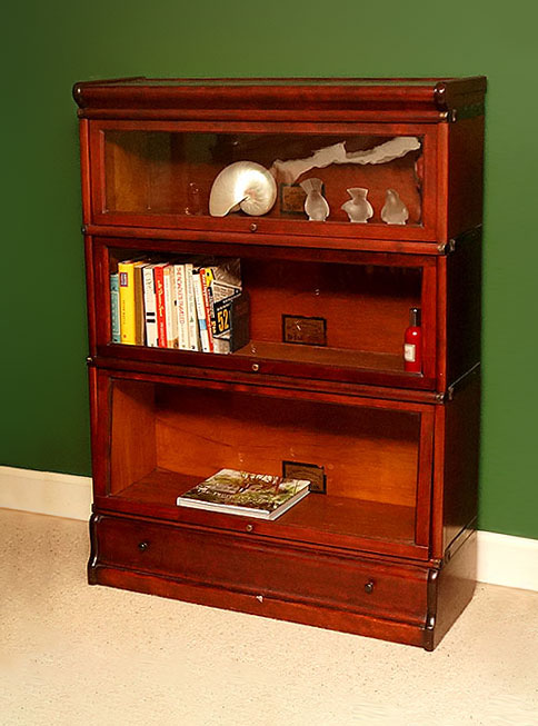 Appraisal: STACK GOLBE-WERNICKE MAHOGANY BARRISTER BOOKCASE stacking lawyers or barrister bookcase