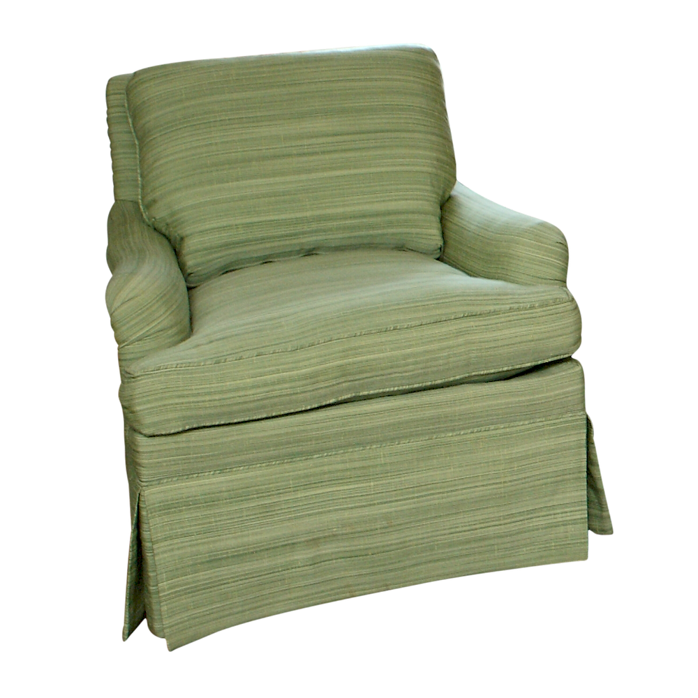 Appraisal: Upholstered Chair Upholstered Green Club Chair Upholstered club chair single