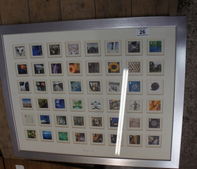 Appraisal: Large framed Royal mail picture showing a large selection of