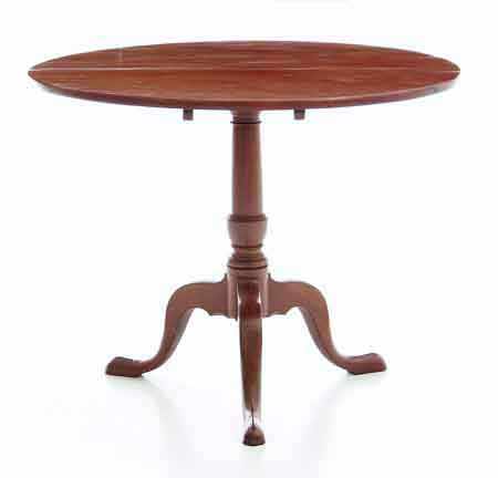 Appraisal: Chippendale mahogany tea table possibly New England last quarter th