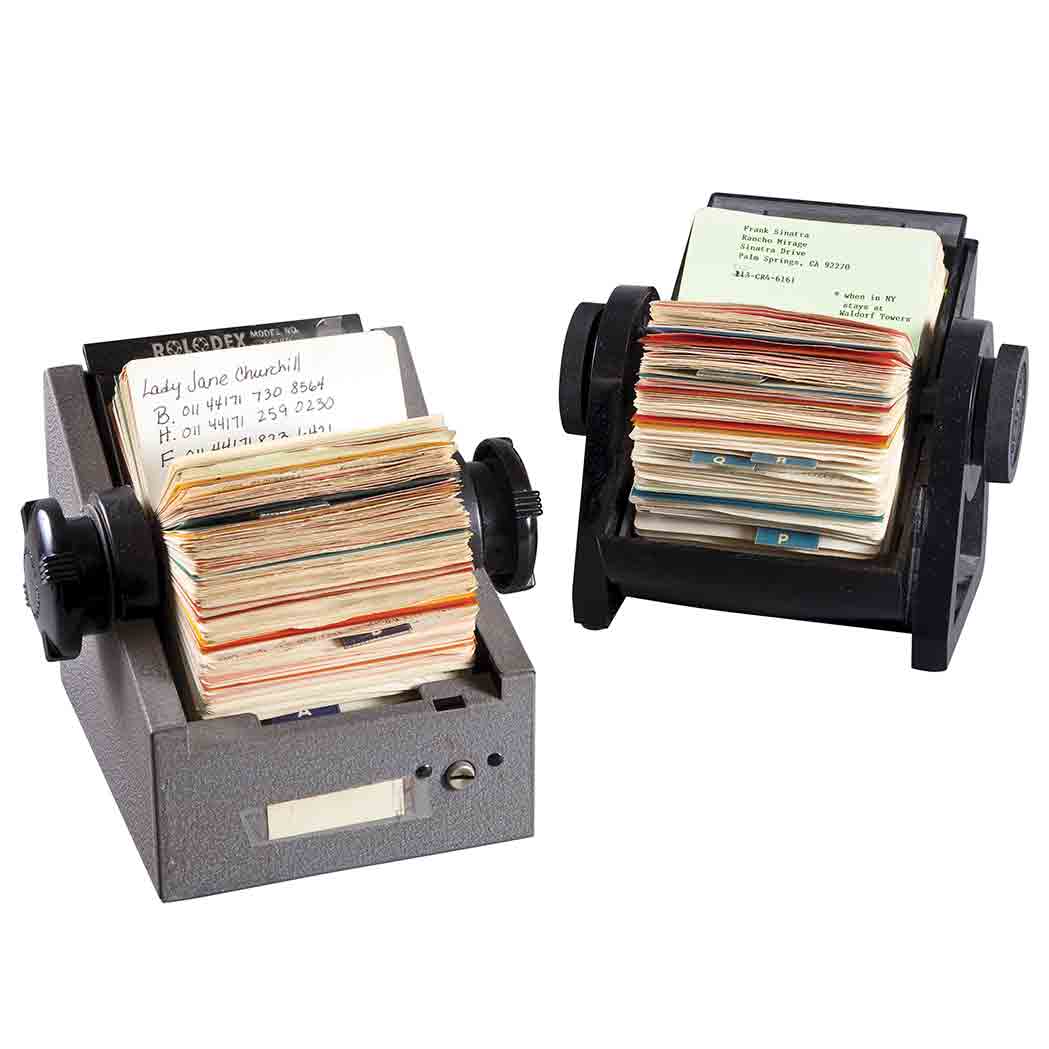 Appraisal: FAIRBANKS DOUGLAS JR Group of two Rolodex files belonging to